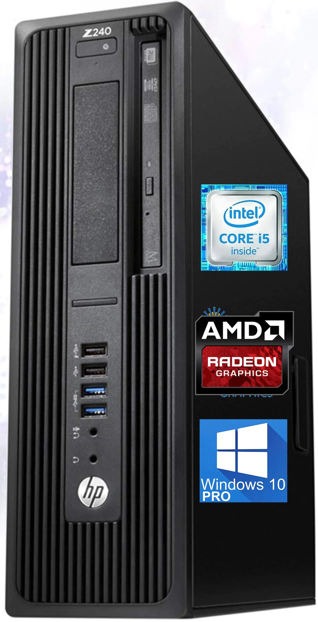 HP Z240 Workstation SFF Desktop PC Intel Core i5-6500 Upto 3.60GHz 16GB RAM 1TB SSD AMD Radeon HD 8570 1GB 4K DisplayPort HDMI DVI AC Wi-Fi Bluetooth - Windows 10 Pro (Renewed)