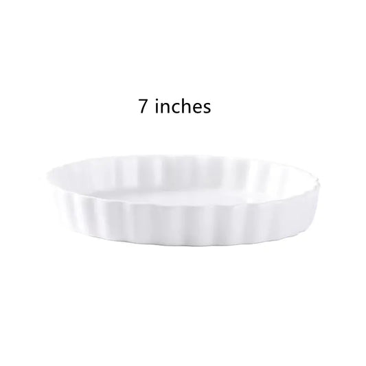 Striped Fruit Salad Plate for Cake and Pudding Baking