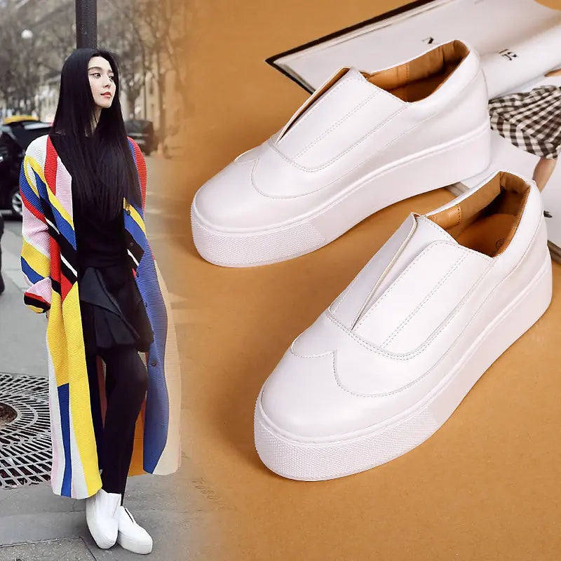 Women's Thick Sole Platform Sneakers, 2019 Korean Style