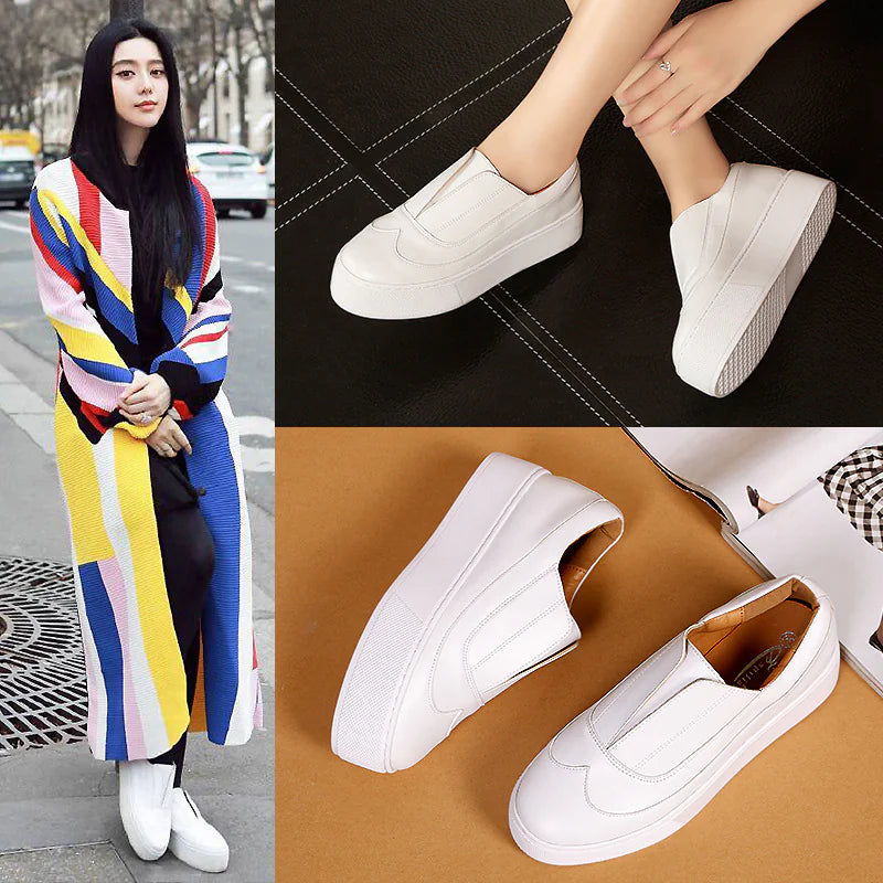 Women's Thick Sole Platform Sneakers, 2019 Korean Style